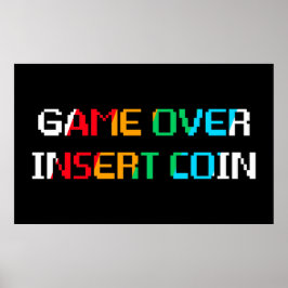 Póster Game Over Insert Coin