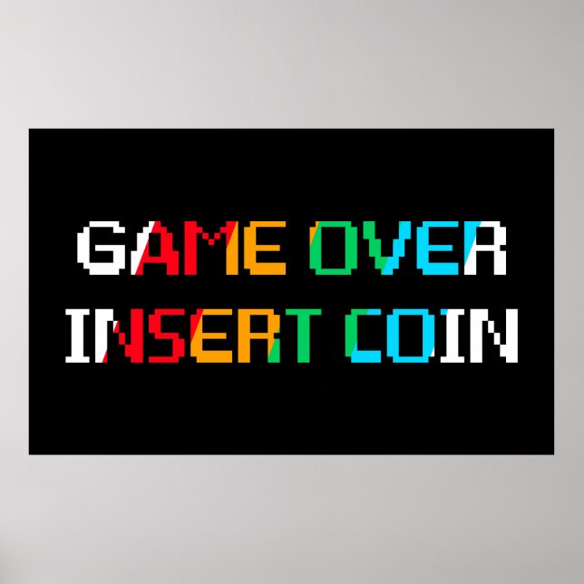 Póster Game Over Insert Coin (Frente)