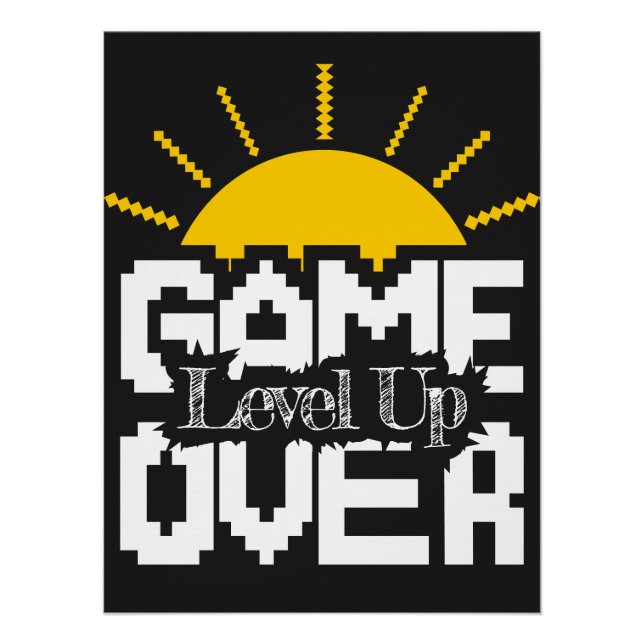 Póster Game Over: Revive Old Games, Level Up Your Game (Anverso)