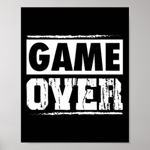 Póster Game Over Vintage Retro Video Games Gaming Arcade