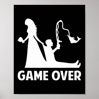 Póster Gameover Bride Groom Boda Bachelorette