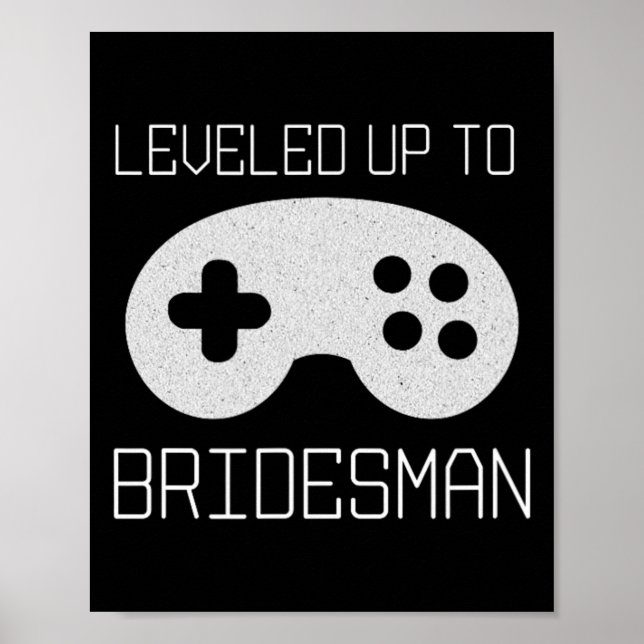 Póster Gamer Bridesman Leveled Up Achievement Meme  (Frente)