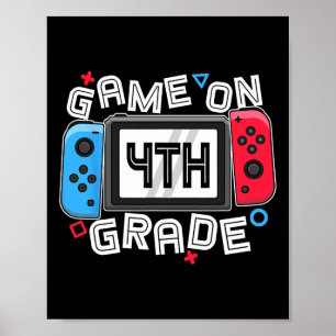 Póster Gamer Byck a la Escuela Juego Divertido para Niños