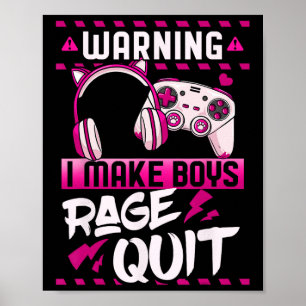 Póster Gamer Chica Gaming Videojuegos Streamer