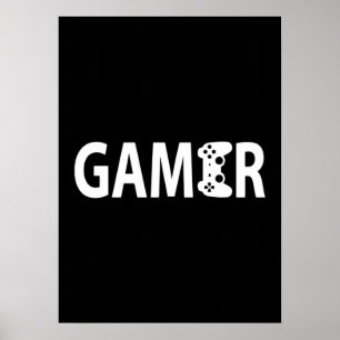 Póster Gamer, controlador de videojuegos - Chiste de humo