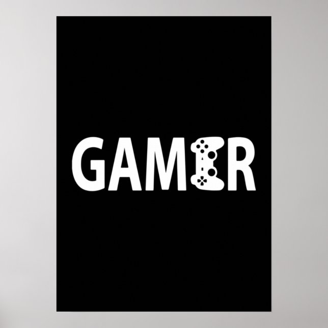 Póster Gamer, controlador de videojuegos - Chiste de humo (Frente)