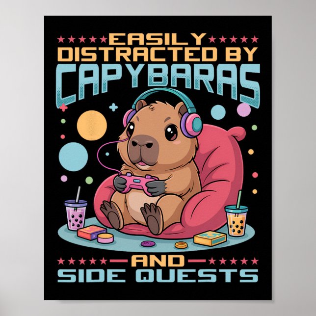Póster Gamer Gaming Capyra Video Game 1  (Frente)