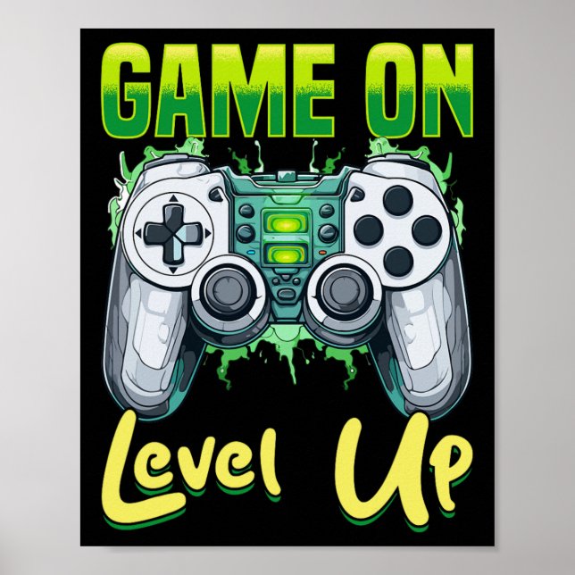 Póster Gamer Gaming Game On  (Frente)