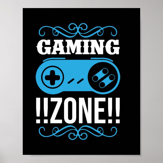 Póster Gamer Gift Gaming Zone (Frente)