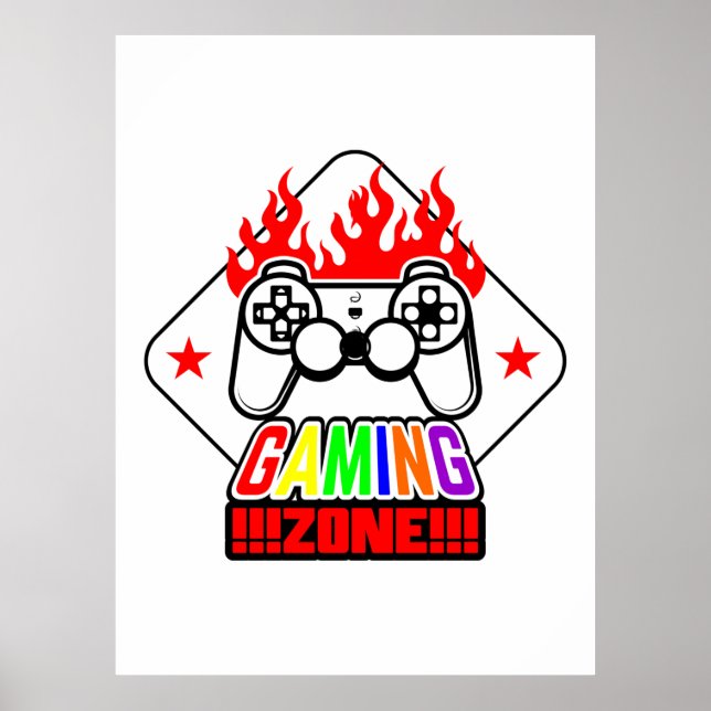 Póster Gamer Gift Gaming Zone (Frente)