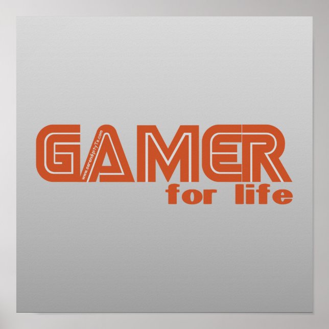 Póster Gamer para la vida (Frente)