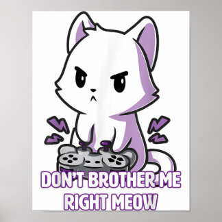 Póster Gaming Cat Meow | Funny Cat Poster
