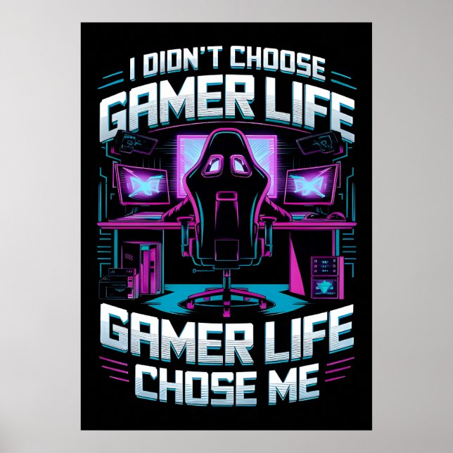 Póster Gaming Life Escoge mi (Frente)