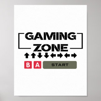 Póster Gaming Zone Button Edition