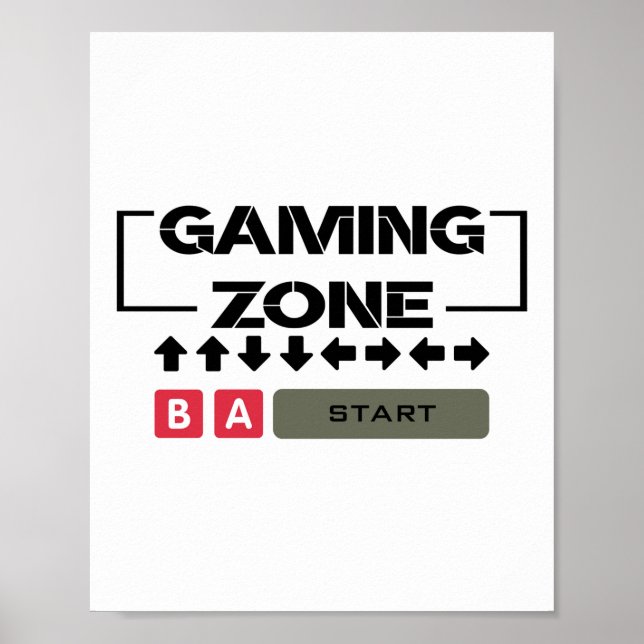 Póster Gaming Zone Button Edition (Frente)