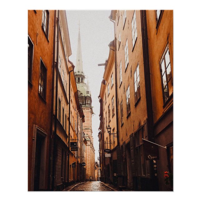 Póster Gamla Stan, Estocolmo, Suecia  (Anverso)