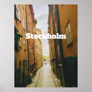 Póster Gamla Stan, Stockholm Recuerdo, Retro Europeo 