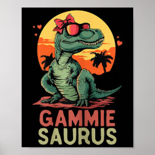 Póster Gammiesaurus Dino Dinosaur Gammie-saurus T-rex Fun