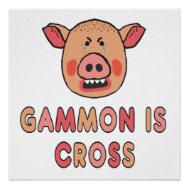 Póster Gammon es cruz