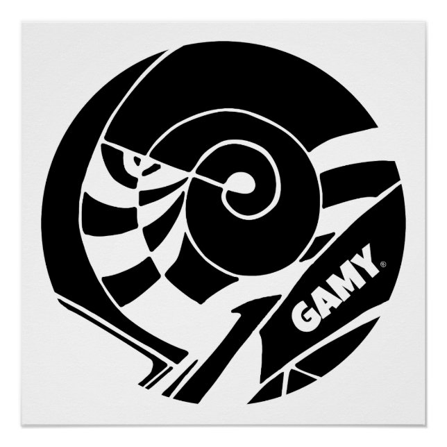 Póster GAMY® Black Logo  (Anverso)