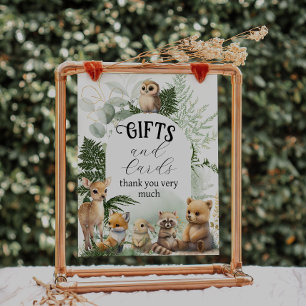 Póster Ganadería Woodland Greenery Gifts Baby Shower