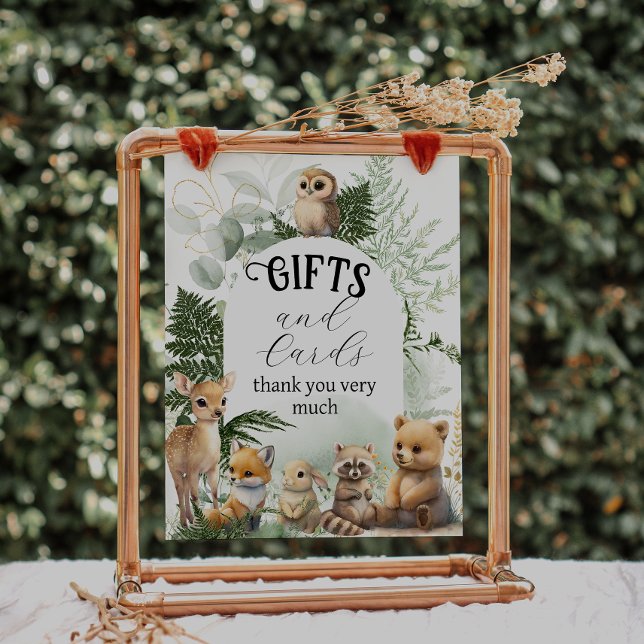 Póster Ganadería Woodland Greenery Gifts Baby Shower (Subido por el creador)