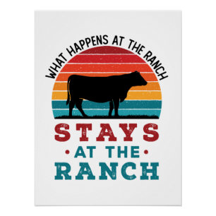 Póster Ganadero Lo Que Sucede En El Rancho