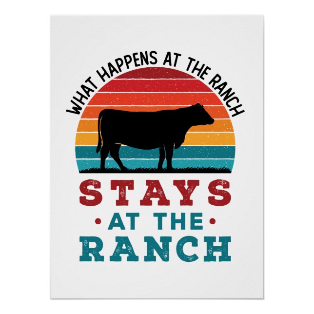 Póster Ganadero Lo Que Sucede En El Rancho (Anverso)