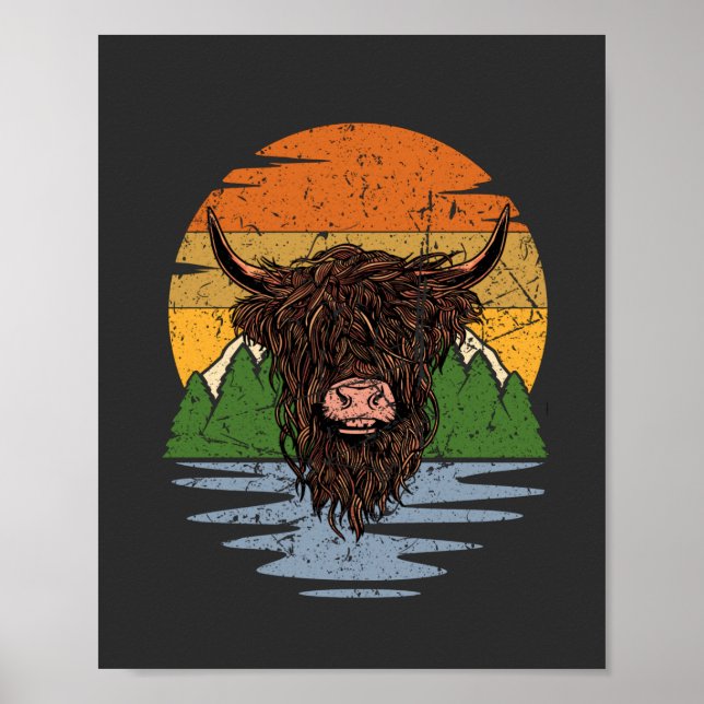 Póster Ganado escocés de tierras altas (Frente)