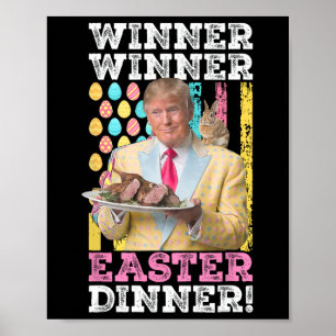 Póster Ganador Cena De Pascua Gracioso Trump Pascua