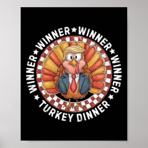 Póster Ganador de la cena en Turquía Divertido Trump Than