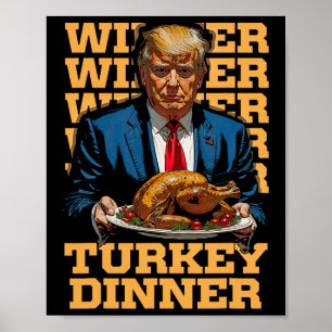 Póster Ganador de la cena en Turquía Divertido Trump Than