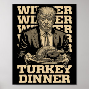 Póster Ganador de la cena en Turquía Divertido Trump Than