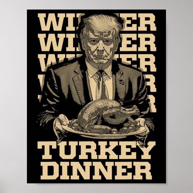 Póster Ganador de la cena en Turquía Divertido Trump Than (Frente)