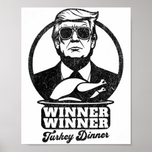 Póster Ganador de la cena en Turquía Divertido Trump Than