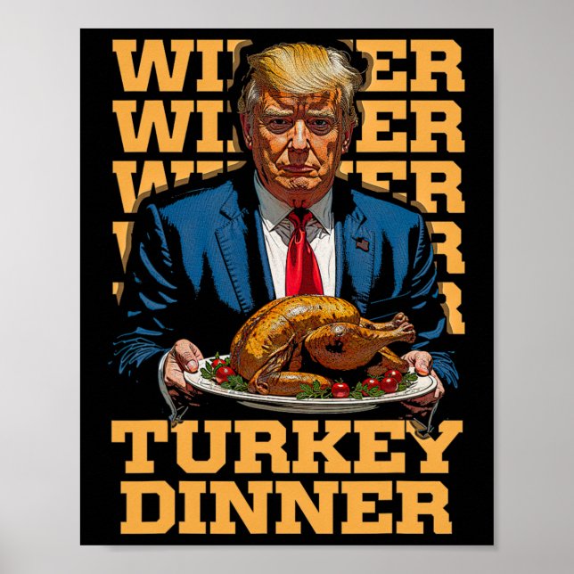 Póster Ganador de la cena en Turquía Divertido Trump Than (Frente)
