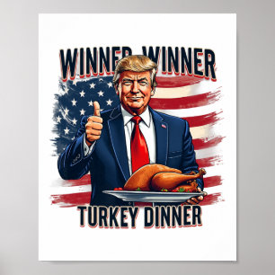 Póster Ganador de la cena en Turquía Divertido Trump Than