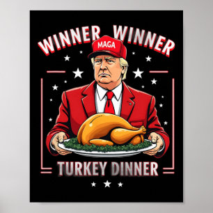 Póster Ganador de la cena en Turquía Navidades Donald Tru