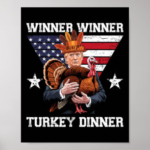 Póster Ganador de la cena en Turquía Trump Diversión de A