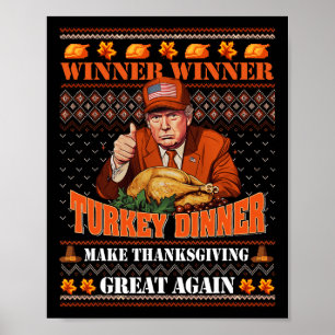 Póster Ganador de Trump ganador de la cena en Turquía Tha