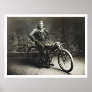 Póster Ganador de Weishaar del rayo 100 MI. Race [1914]