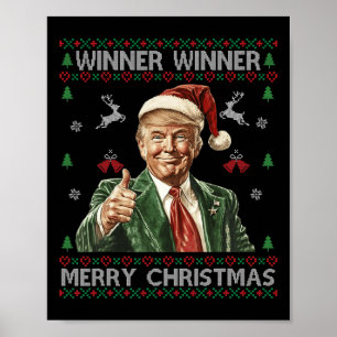 Póster Ganador Feliz Navidad Trump Santa Ugly Swe