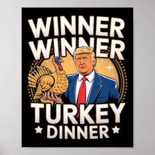 Póster Ganador Ganador Cena De Pavo Trump Día De Acción D