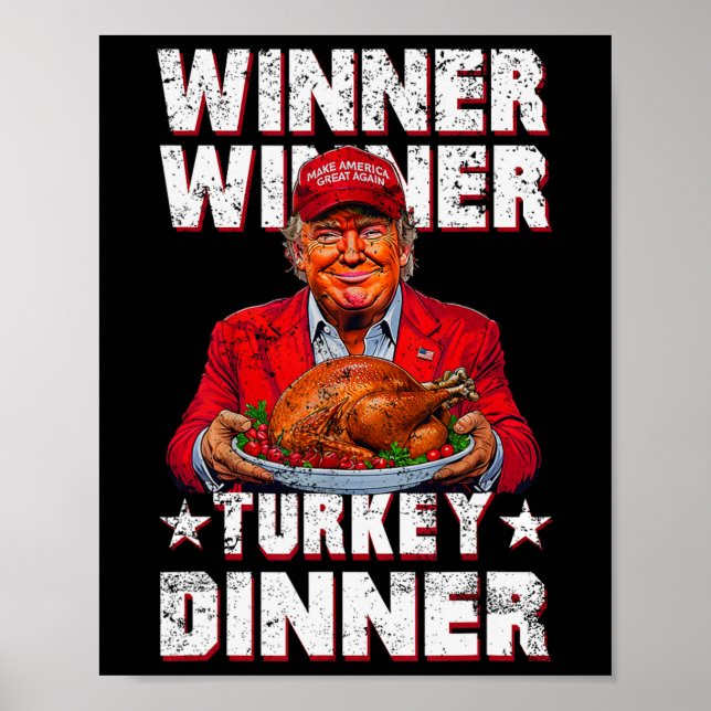 Póster Ganador gracioso de cena en Turquía Thanksgivi (Frente)