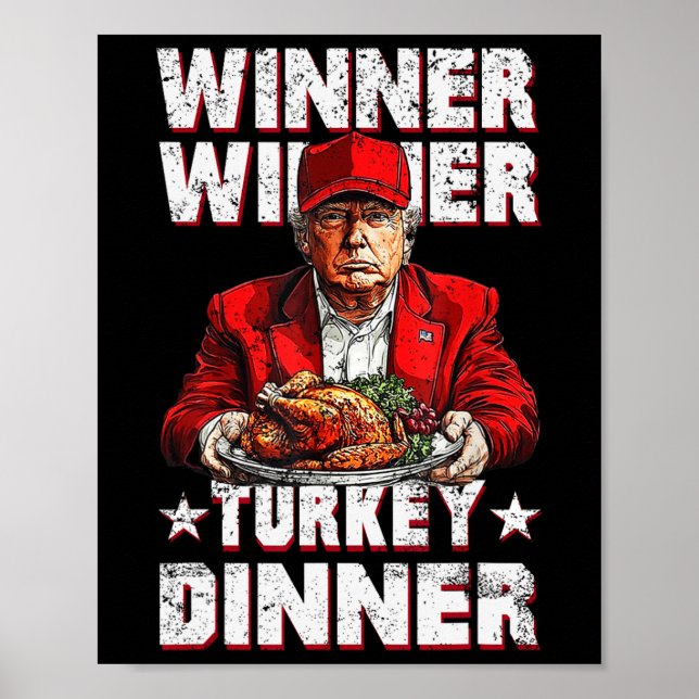 Póster Ganador gracioso de cena en Turquía Thanksgivi (Frente)