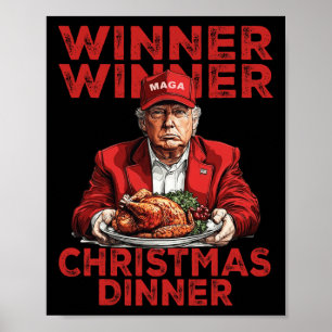 Póster Ganador Navidad Cena Agradecido Trump Sant