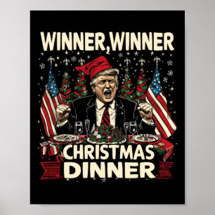 Póster Ganador Navidad Cena Agradecido Trump Sant