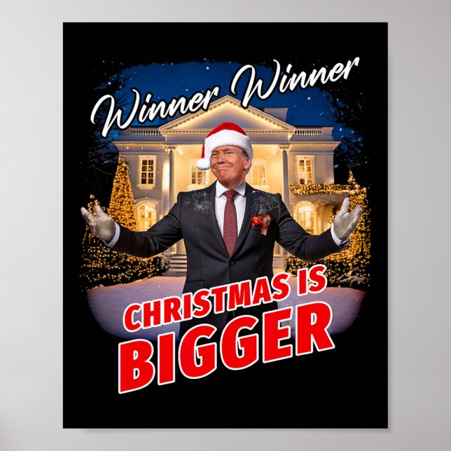 Póster Ganador Navidad es más grande - Presidente Trum (Frente)