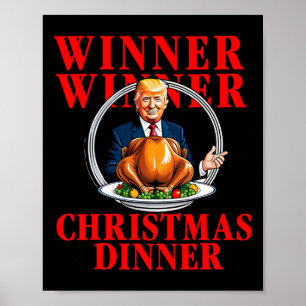 Póster Ganador Navidades Cena Graciosa Trump Ganó Tur