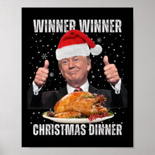 Póster Ganador Navidades Cena Humor gracioso Trump X